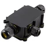 Коробка распределительная STEKKER LD523 водонепроницаемая на 3 выхода 450V 140х78х36 черный 49121