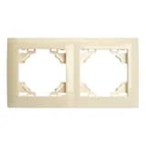 Рамка 2местная горизонтальная STEKKER PFR00901202 серия Эрна Элегант слоновая кость 49667