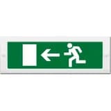 Табло М-12 Человек влево в дверь (на защелках) (зелен.фон) (ИП Раченков А.В.)