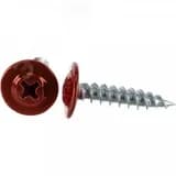 Саморез 4,2x25 с прессшайбой, острый, цинк RAL 3005 Красный (100 шт/уп) Промрукав