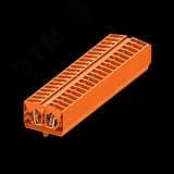 Клемма TB 1-1 бок. подключение с защелк.ножками, сечение 2,5 мм. кв., оранжевая SUPU