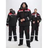 Костюм зимний Титан-Ультра CH (тк.Смесовая,240) п/к, черный/красный 56-58/170-176