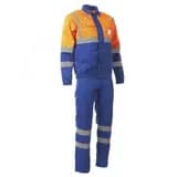 Костюм мужской МЕТЕО куртка, полукомбинезон цв. васильковый с оранжевым (48-50) 96-100, 170-176