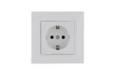 Розетка 1-м Karea RIZZ с заземл. бел. Makel 88001028