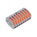 Клемма универсальная СМК 222-418, 8-проводная серая 0,08-2,5/4 мм2 REXANT