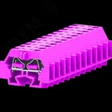 Клемма TB концевая 1-1 с бок. подключ. с защелк. ножками, розовая