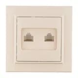 Розетка RJ-45+Phone СП бежевый Минск EKF