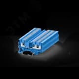 Клемма TP 1-2 проходная Push-in, сечение 4 мм. кв., синяя