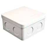 Коробка распределительная ОП 105х105х56мм IP54 7 выходов без гермовводов крышка защелкивающаяся бел. Epplast 105031