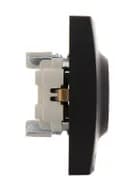 Розетка 2-м СП Karina с заземл. термопласт черн. бархат LEZARD 707-4200-127B