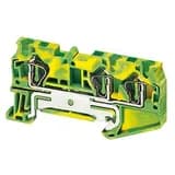 Клеммник пружинный с заземлением 4мм.кв 3 точки подключения