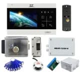 Комплект СКУД и сенсорного видеодомофона ST 4.3" с электромеханическим замком считывателем и ключами TM (черный) Space Technology