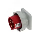 Вилка встраиваемая 32A/400V/3P+N+E/IP67, фланец 86x86