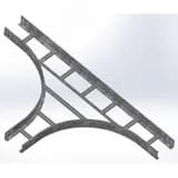 Тройник для лестничного лотка НЛО 500х100х3000 радиус 600 мм, толщ. 1,5 мм, Сендзимир цинк