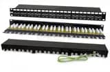 Патч-панель не экранированная на 24 порта RJ-45 19", 1U Hyperline PP2-19-24-8P8C-C6A-110D