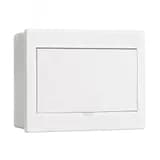 Корпус пластиковый навесной с белой дверью 1 ряд 9 модулей IP41 ЩРН-П