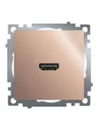 Розетка HDMI 21 Type A механизм STEKKER GLS00711802 серия Катрин шампань 50063