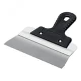 Шпатель усиленный фасадный нержавеющий, алюминиевая направляющая, 200 мм, 1к ручка