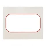 Стокгольм Рамка для розетки 2-местная белая с линией цвета красный EKF PROxima