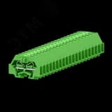 Клемма TB концевая 1-1 с бок. подключ. с защелк. ножками, сечение 1,5 мм. кв., зеленая