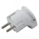 Вилка с/з угловая 16A белая Vx3-W (24/480/3840) Б0039678 ЭРА