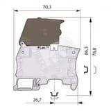 Держатель предохранителя ZS4-SF-R 35x20мм 4мм. кв. с красным светодиодом-индикатором сго