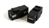 Вставка Hyperline KJ1-USB-A2-BK Вставка формата Keystone Jack с проходным адаптером USB 2.0 (Type A)