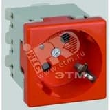 Connect Розетка с заземлением 16А 250В 45х45мм безвинтовые клеммы SC оранжевый