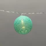 Тайские фонарики Пудра 15 м прозрачный ПВХ 10 LED теплый белый питание 2 х АА батарейки не в комплекте 303089