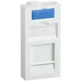 Вставка 45х22.5мм для 1 модуля Keystone Jack с маркером