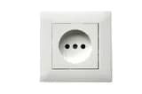 Розетка 1-м Karea RIZZ без заземл. керамика бел. Makel 88001002
