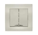 Выключатель 2-кл. СП Бриллиант 10А IP20 с подсветкой сл. кость UNIVersal 7948639