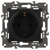 Розетка 1-м СП Эра Elegance 14-2101-05 16А IP20 16AX 250В 2P+E Schuko антрацит Эра Б0034269