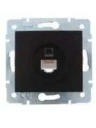 Розетка компьютерная 1-м СП Karina RJ45 механизм черн. бархат LEZARD 707-4288-139