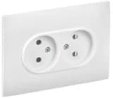 Розетка 2-м SKANDY 10А без заземл. без защ. шторок в сборе SK-R10W арктич. бел. IEK SK-R20-10-K01-F