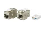Вставка RJ-45 (8P8C) 6а Hyperline KJ8-8P8C-C6A-180-TLS-SH-F-WH