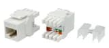 Вставка RJ-45 (8P8C) Hyperline KJ8-8P8C-C6-180-WH