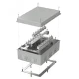 Коробка огнестойкая для кабель-канала 40-0460-FR2.5-4-П Е15-Е120 с термопредохранителем RAL9005 85х85х45 (44 шт/кор)
