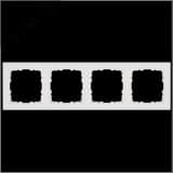 Рамка G-Classic 4-постовая, цвет белый глянцевый Jasmart