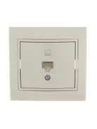Розетка компьютерная 1-м СП Mira RJ45 крем./крем.. LEZARD 701-0303-139