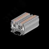 Клемма TP 1-1 проходная Push-in, сечение 6 мм. кв., серая