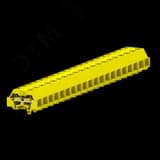 Клемма TB 2-2 с бок. подключ. с защелк. ножками, желтая