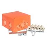 Коробка распаячная огнестойкая (126х126х74) 5 кк/1,5-10мм/12 мв IP66 PROxima