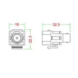 Вставка формата Keystone Jack с проходным адаптером BNC Hyperline KJ1-BNC-D-WH