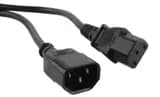 Кабель питания монитор-компьютер Hyperline PWC-IEC13-IEC14-3.0-BK IEC 320 C13 - IEC 320 C14 (3x1.0)