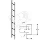 Вертикальный кабельный лоток лестничного типа