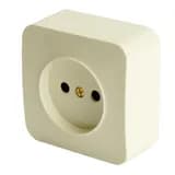 Розетка 1местная бз открытой установки STEKKER 250В 10А IP20 серия София слоновая кость MST101104 49484