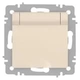 Розетка 1-м СП Accent 6-203-02 16А IP20 250В 2P+E Schuko с крышкой сл.кость Intro Б0063716