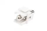Вставка формата Keystone Jack с проходным адаптером RCA (белый) Hyperline KJ1-RCA/WH-D-WH