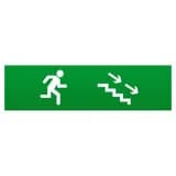 Надпись сменная "Человек по лестнице вправо вниз" для Молнии Элтех-сервис